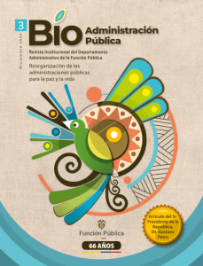 Portada publicaci n BioAdministración Pública No. 3 - Revista Institucional del Departamento Administrativo de la Función Pública